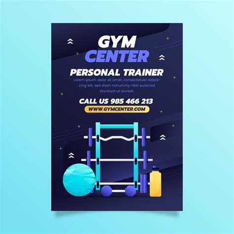 Free Vector Gym Training Poster Template