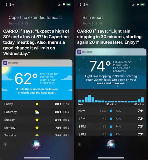 CARROT Weather is ready for iOS 12 with awesome new features | iMore