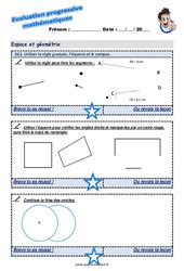 Géométrie CE2 Exercice évaluation révision leçon pdf à imprimer