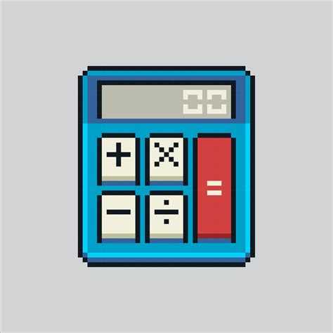 Pixel Art Illustration Calculator Pixelated Calculator Math