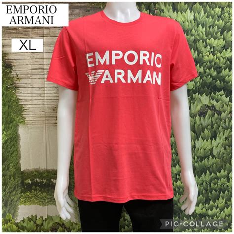 Emporio Armani 【新品未使用】23春夏現行品エンポリオアルマーニ半袖 Tシャツ（コーラルピンク）の通販 By Canaan