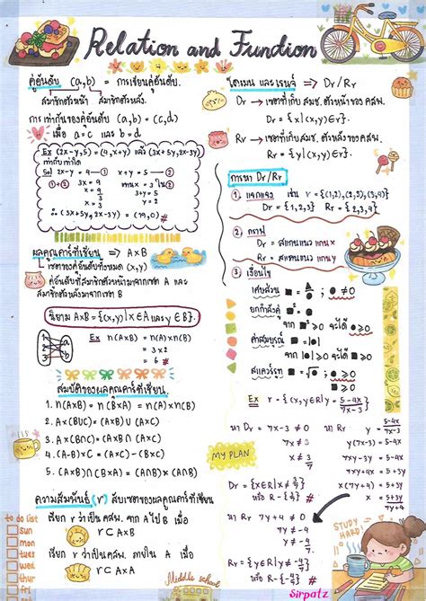 โน้ตของ สรุปความสัมพันธ์และฟังก์ชัน Clearnote Eye Drawing Tutorials