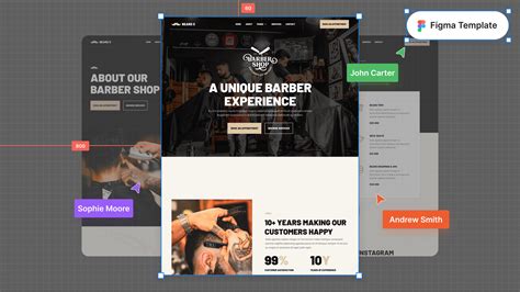 Beard X Barber Figma Template Free Figma Resource Figma Elements