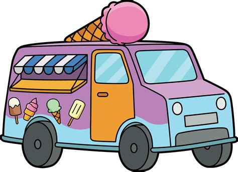 Ice Cream Truck Cartoon Colored Clipart 34328919 Vector Art at Vecteezy