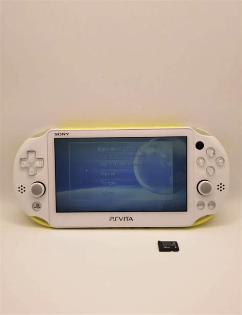 Sony PS Vita PCH 2000 1GB Lime Green White Handheld Console Condition