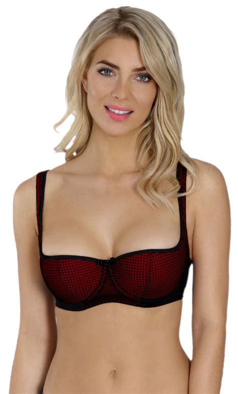 Sexy Plus Size Balconette Bra Rosme Lace Lingerie Kamila Black Red Ebay