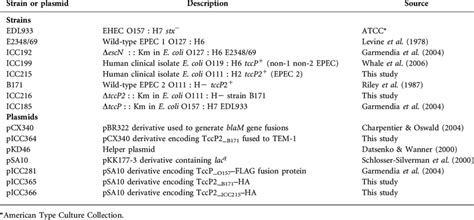 E. coli strains and plasmids | Download Table