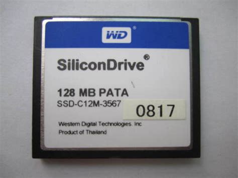 Wd Silicondrive 128mb Pata Compactflash Cf Memory Card Ssd C12m 3567 Ebay