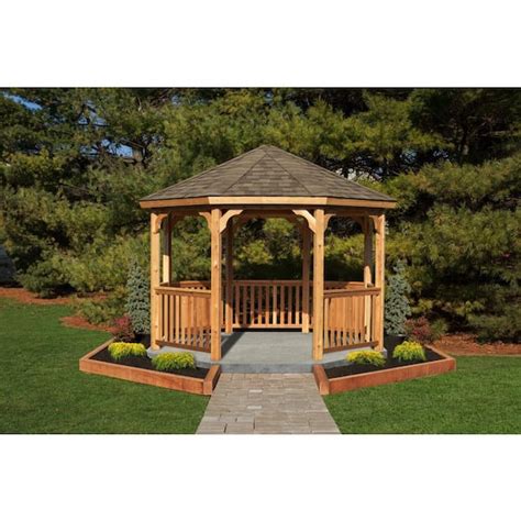 Yardcraft Yc 12 Ft X 12 Ft Wood Octagon Gazebo Kit Without Floor Wg12 The Home Depot