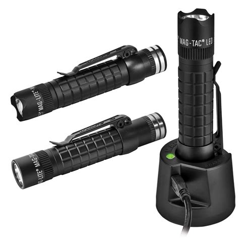 Maglite Mag Tac Led Rechargeable Flashlight System Crowned Bezel