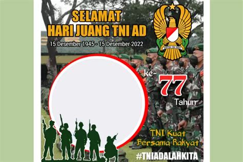 5 Link Twibbon Hari Juang Kartika TNI AD 2022 Desain Terbaru Dan