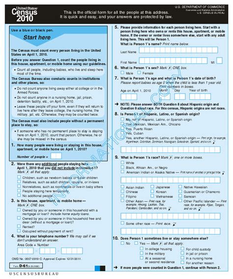 2010 Census Form Flickr Photo Sharing