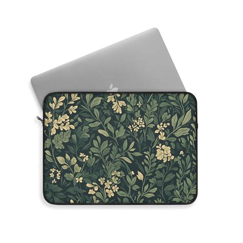 Botanical Charm Laptop Sleeve, Aesthetic Nature-inspired Laptop Case ...