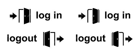 Premium Vector Login And Logout Icons Set Of Sign Out Sign In Vector