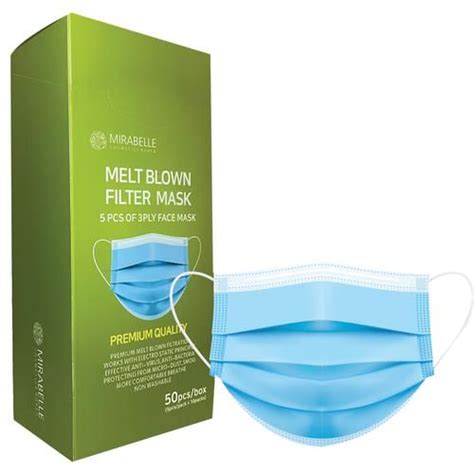 Buy Mirabelle Disposable Face Mask Melt Blown 3 Ply Online At Best