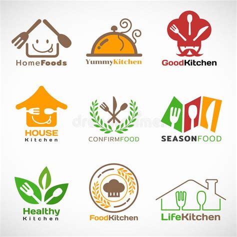 Kitchen and Restaurant Logo Vector Set Design