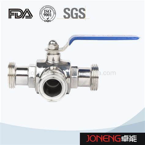 Stainless Steel Hygienic T Bore T Port Tri Clover Ball Valve China