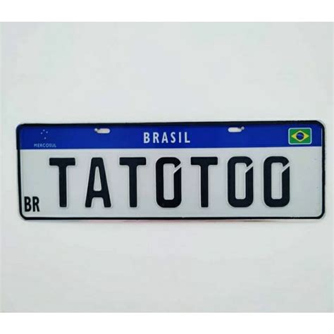 Placa De Carro Personalizada Mercosul Original Shopee Brasil