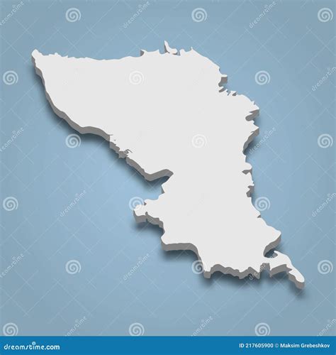 3d Isometric Map Of Samar Is An Island In Philippines Vector ...