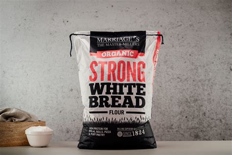 Organic Strong White Bread Flour 16kg | Marriage's