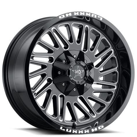 20 Luxxx HD Wheels LHD19 Gloss Black Milled Off Road Rims LUO069 1