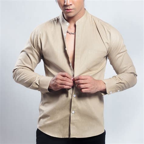 Jual Vengoz Kemeja Oxford Panjang Shanghai Pria Slim Fit Coffee Lake