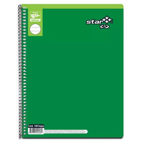 Cuaderno Espiral Profesional Estrella Starkid Hojas Cuadro Mm