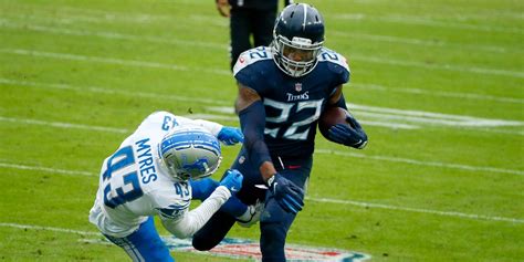 video derrick henry sends defender flying  vicious stiff arm