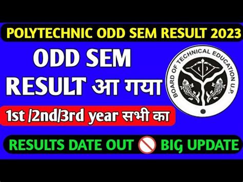 Up Polytechnic 2023 Odd Sem Result Out Bteup Board 2023 Official