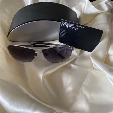 Porsche Design P800 Black Silver Sunglassess