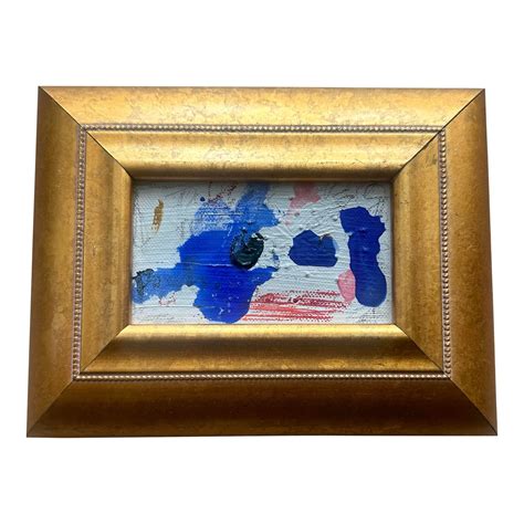 Abstract Painting Framed in Gold by Virginia Chamlee | Chairish
