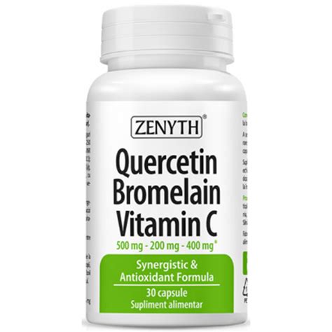 Supliment Alimentar Quercetin Bromelain Vitamina C Zenyth Capsule