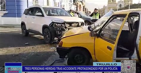 Trujillo Tres Personas Heridas Tras Accidente Protagonizado Por Un