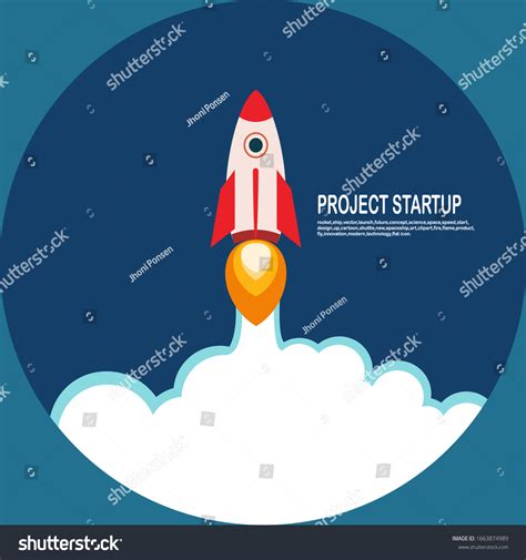 Cartoon Rocket Design Concept Project Start Stock Vector (Royalty Free) 1663874989 | Shutterstock