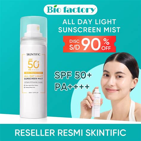 Jual 120ML SKINTIFIC Sunscreen Wajah Sunblock Badan SPF50 PA All