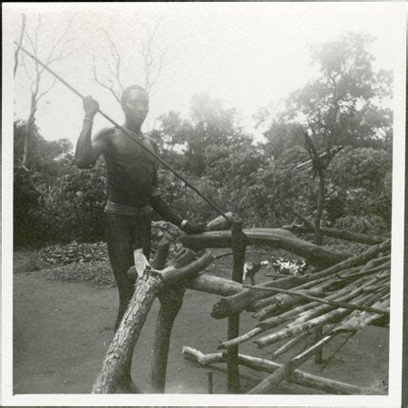 Mandari Man With Shrine 1998 97 269 From The Southern Sudan Project