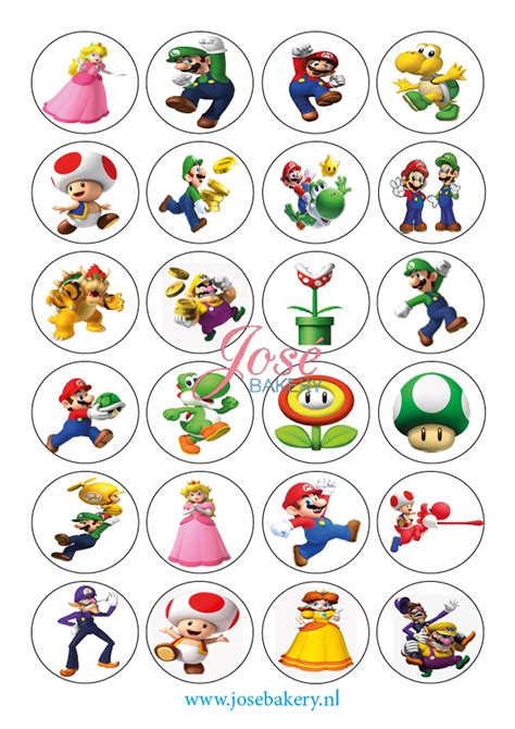 Supermario Eetbare Cupcake Prints Stuks Bestellen Jose Bakery