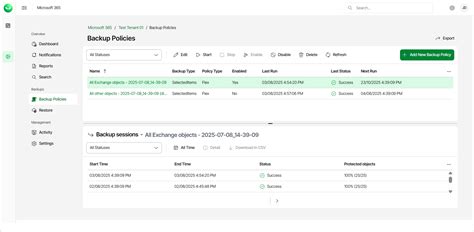 managing backup policies veeam data cloud user guide