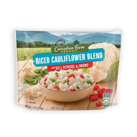 Frozen Riced Cauliflower Blend With Bell Peppers Cascadian Farm