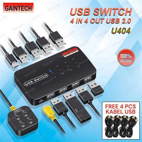 Jual USB SHARING SWITCH 2 IN TO 4 OUT 4 IN TO 4 OUT PRINTER GAINTECH