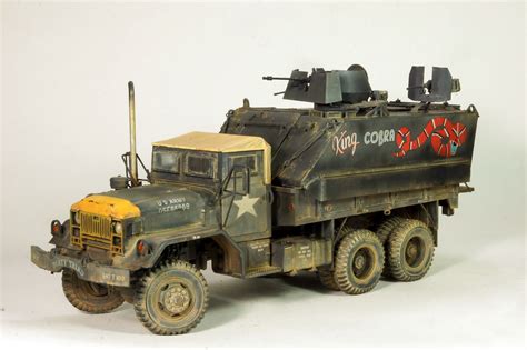 Probuilt Model Us Army Gun Truck King Cobra M54 M113 Vietnam War 135