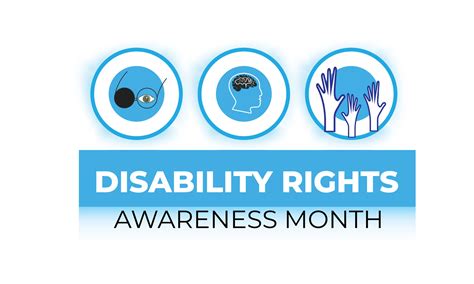 Disability Rights Awareness Month Background Banner Card Poster