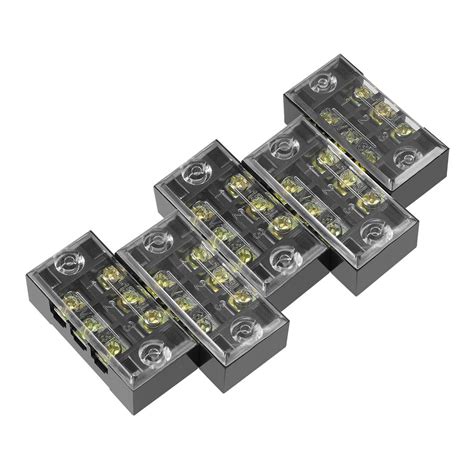 Buy Uxcell Pcs Dual Rows Positions V A Cable Barrier Block