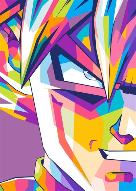 Dragon Ball Son Goku Wpap Pop Art Vertical Poster 24 X Etsy