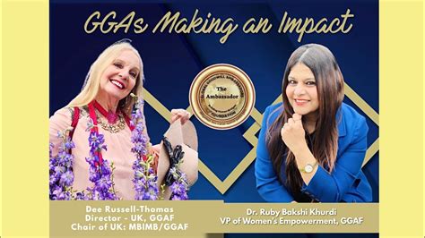 Global Goodwill Ambassadors Creating An Impact Dee Russell Thomas In