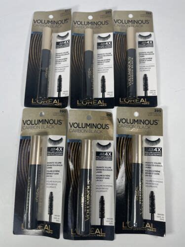 Lot Of Lor Al Voluminous Carbon Black Waterproof Mascara New