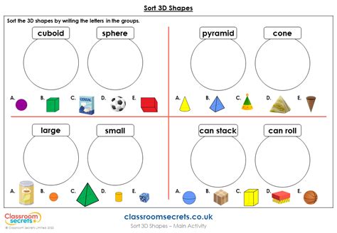 Year Sort D Shapes Lesson Classroom Secrets Classroom Secrets