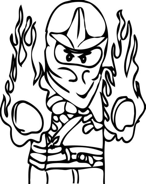 Ninjago Fire Coloring Pages Wecoloringpage