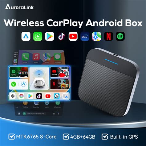 Auroralink Ai Box Wired To Wireless Carplay Android Auto 8 Core 4glte