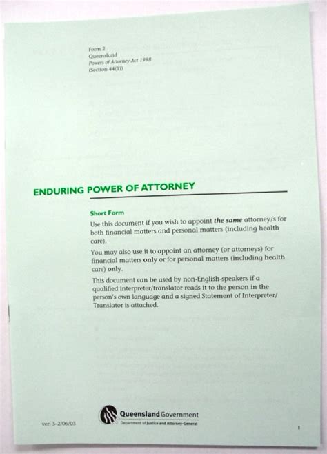 Enduring Power Of Attorney Qld Australia At Dorothy Carney Blog